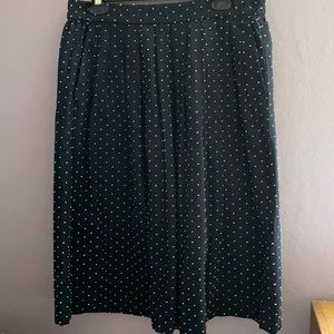 Blue , A- line polka dotted skirt, lined